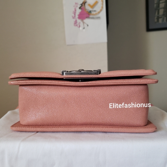 Chanel boy pink caviar ruthenium hardware small bag - Picture 3 of 8